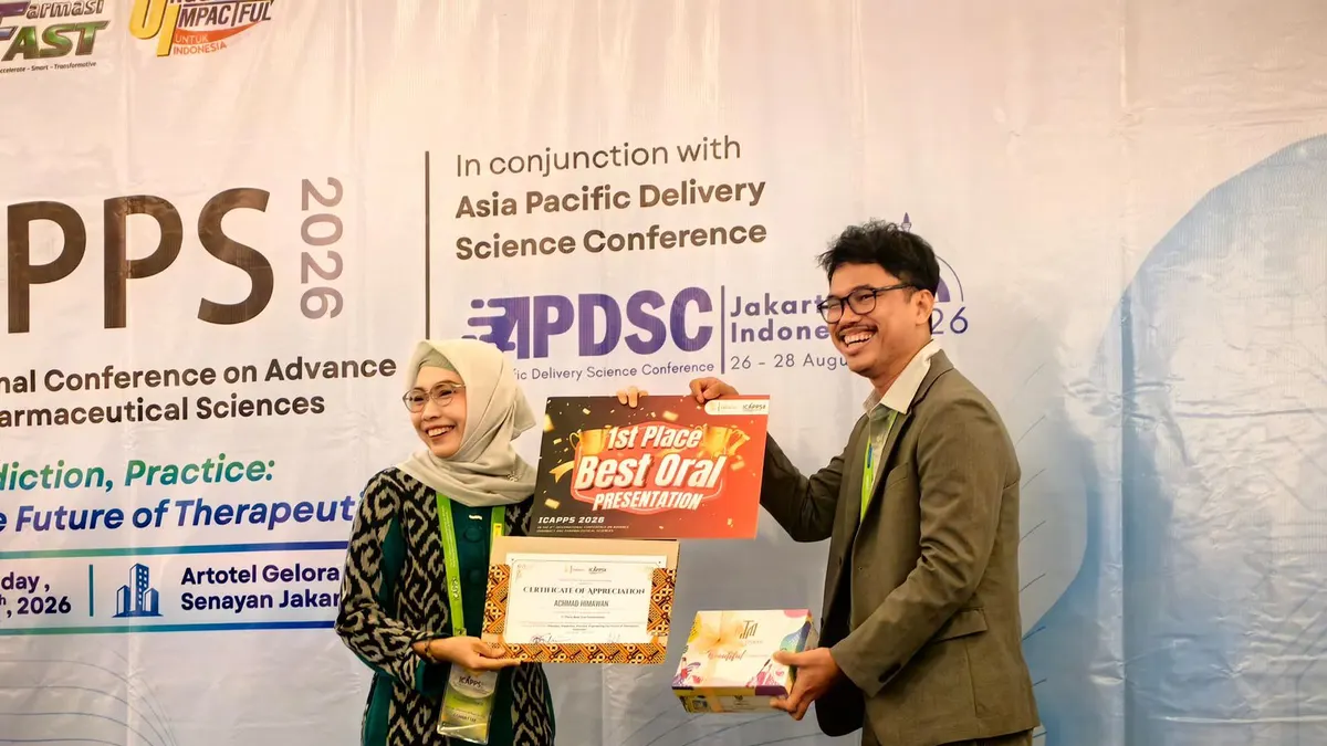 Penghargaan Best Oral Presentation untuk Achmad Himawan pada ICAPPS 2026