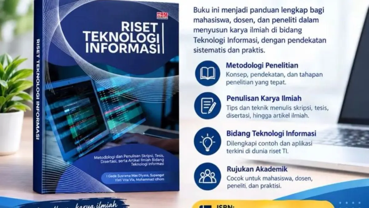 Sampul buku Riset Teknologi Informasi karya empat akademisi