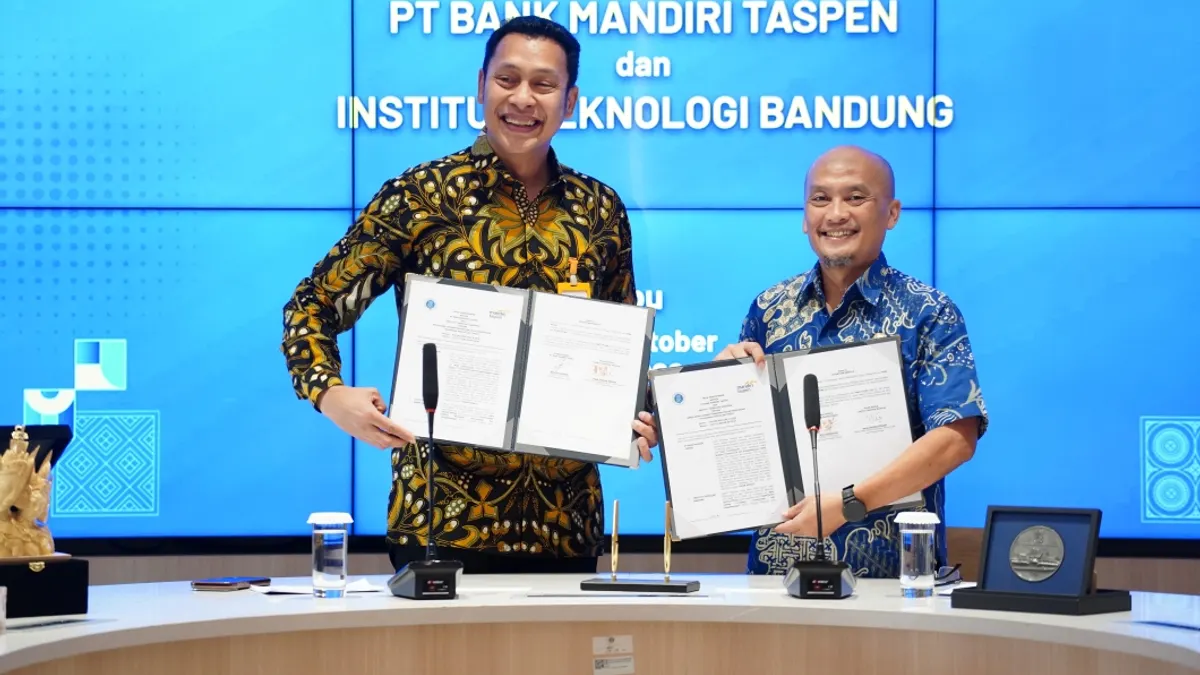 Penandatanganan nota kesepahaman ITB dan Bank Mandiri Taspen di Gedung Rektorat ITB