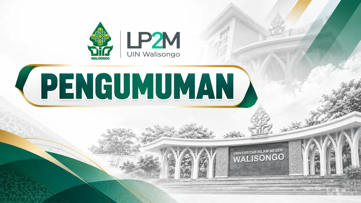 Banner pengumuman LP2M UIN Walisongo tentang pengajuan insentif publikasi dan paten tahun 2026