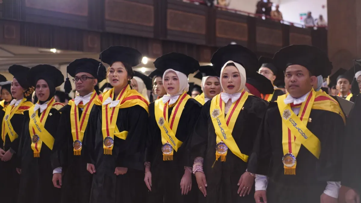 Prosesi wisuda program pascasarjana Universitas Gadjah Mada pada Oktober 2026