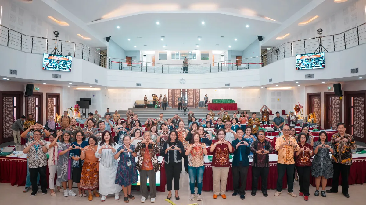 Dokumentasi seminar SENDIMAS XI 2026 di Auditorium Koinonia UKDW Yogyakarta