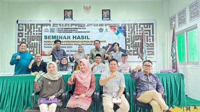 Foto pendukung: Seminar dan Diseminasi Hasil Penelitian serta PKM Dosen FDKI IAIN SAS Babel Tahun 2023