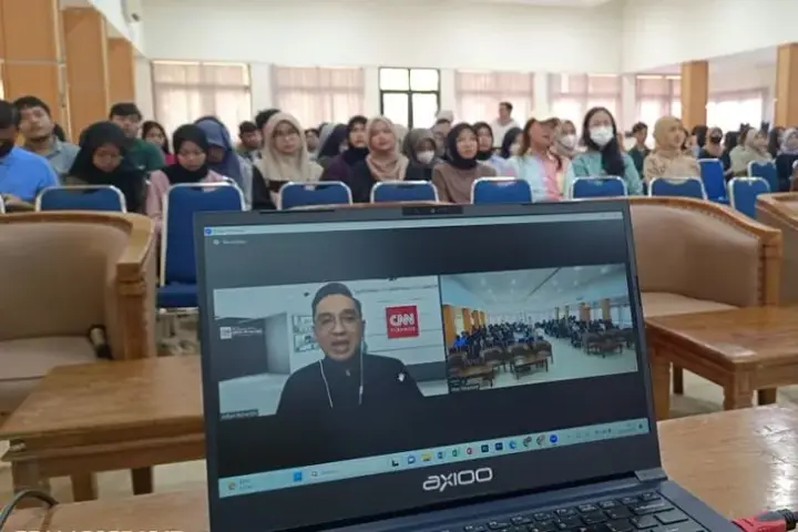 Ilustrasi Anchor CNN Indonesia Menginspirasi Mahasiswa Unsoed Sebagai Dosen Praktisi Komunikasi