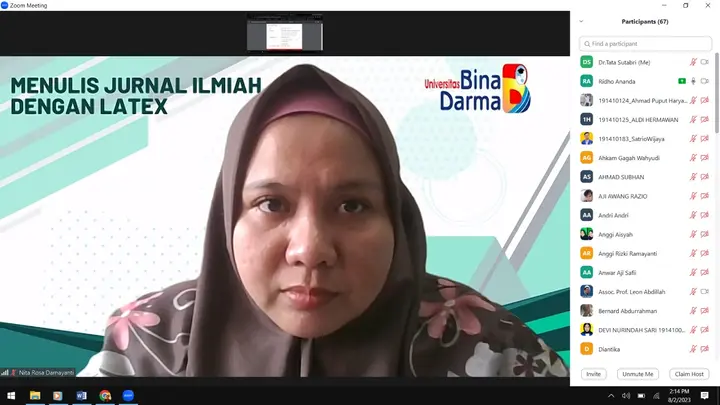Ilustrasi Universitas Bina Darma Dorong Kemajuan Akademisi Dosen dengan Pelatihan Menulis Jurnal Berbasis Latex Secara Daring