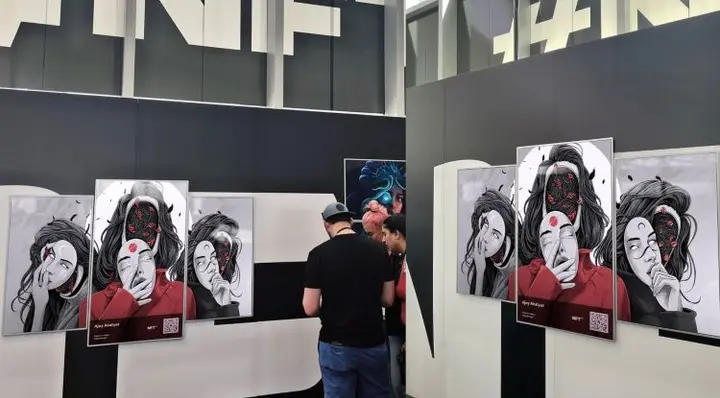 Ilustrasi Karya Ilustrasi Dosen FKOM Uniku Berjudul Triadic Essentials Dipamerkan di NFT NYC 2023 di New York City