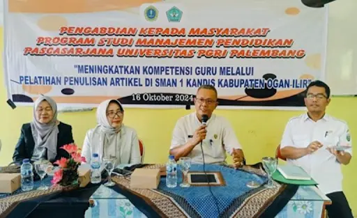 Ilustrasi Dosen Pascasarjana UPGRIP Gelar Pelatihan Penulisan Karya Ilmiah di SMAN 1 Ogan Ilir